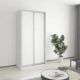 Шафа-купе дводверна MebelStar Стандарт AL 2ДСП 100x45x210 см Аляска білий (MBS-2243)