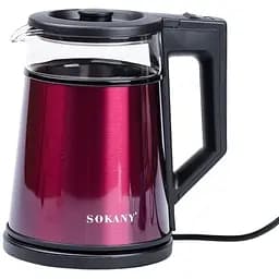 Электрочайник Sokany SK-SH-1076 металлический 1.7 л 2000 Вт Красный