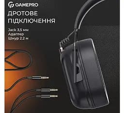 Игровые наушники GamePro HS-1350-B Genesis Hunter Black - мініатюра 9
