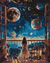 Картина за номерами Мрійлива ніч Ideyka 40x50 см КНО5138