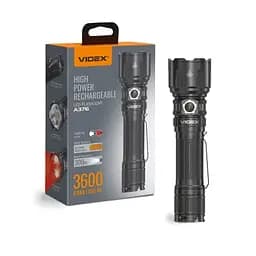 Фонарь ручной A376 Black 3600 Лм (20 Вт) Videx teh0020580
