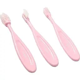 Набор зубных щеток BabyOno розовый 3 шт. (550/01)