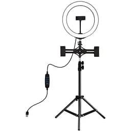 Кольцевая USB LED лампа Puluz PKT3053B 10+ штатив 1.1 м
