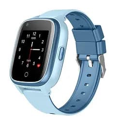Годинник телефон для дітей Lemfo M93S з GPS трекером, 4G, SIM-картою, пульсометром, датчиком зняття з руки, 4 ГБ памʼяті, камерою та відеодзвінками Синій