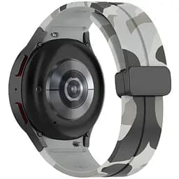 Ремінець для Samsung Galaxy Watch 4 Classic 46mm - сіро-чорний ширина кріплення 20мм силікон Watchbands Cls-color (W30-7WB87751991) - мініатюра 4