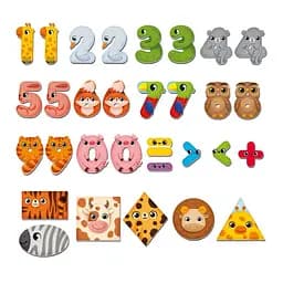 Дитяча розвиваюча магнітна гра "Диво-математика. Цифри та фігури" Vladi Toys VT5411-19 31 магнит - мініатюра 2