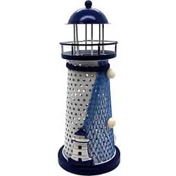 Маяк-нічник No brand металевий біло-синій 175x75x75 мм