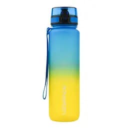 Пляшка для води UZSPACE 3038Yellow-Blue 1000 мл, жовто блакитна