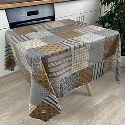 Скатертина водовiдштовхуюча Прованс Simfoni 220х140 см печворк какао (12409)