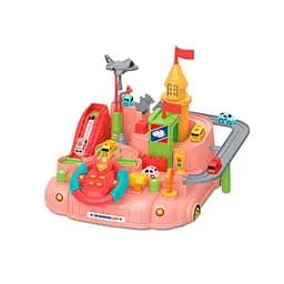 Детский игровой набор "Гараж" Bambi A333-330F(Pink) руль, машинки, самолет