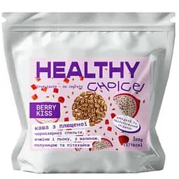 Каша из плющеной чернозерной спельты и льна Healthy choice Berry kiss с малиной, клубникой и питающей 300 г