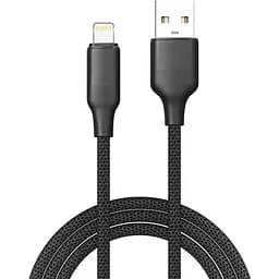 Кабель ColorWay USB - Lightning (M/M), TPE embossed, 3А, 1 м, Black (CW-CBUL101-BK)