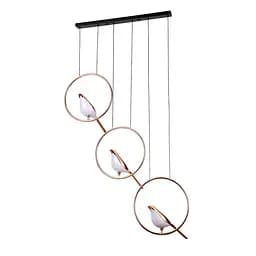 Світильник підвісний LED Levistella 784V1003-3B BK+FGD, 16W, Чорний метал + золото акрил, сучасний стиль для дому