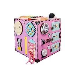 Развивающая игрушка Бизикуб Temple Group TG200132 30х30х30 см Розовый