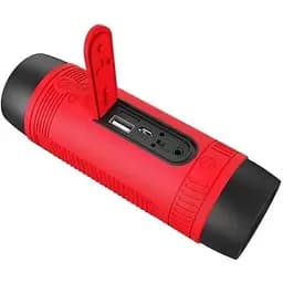 Колонка портативна Zealot S1 5Вт із ліхтариком USB AUX FM Bluetooth синя / червона / чорна (SPSS1) - мініатюра 3