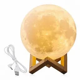 Ночник Лампа Луна Magic 3D Moon Light на аккумуляторе, 6 цветов, диаметр 13 см