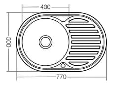 Мийка кухонна ZERIX Z7750-08-180D decor (ZX1597) - мініатюра 2