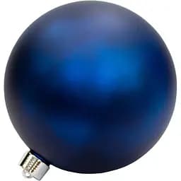 Велика ялинкова іграшка куля Linhai 30 см синій матовий (034406)