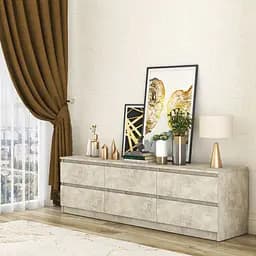 Тумба під телевізор MebelStar Нео 6Ш 180x43x53 см Бетон (MBS-1290)