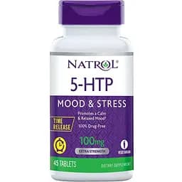 Амінокислота Natrol 5-HTP 100 мг T/R 45 таблеток