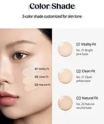 Тональний кушон Peripera Mood Fit Cover Cushion 02 Ivory Fit SPF50+ PA++++ із бездоганним фінішем 13 г - мініатюра 4