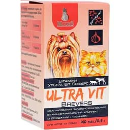 Витаминно-минеральный комплекс Modes Ultra Vit Brewers с дрожжами и чесноком для собак и кошек 140 таблеток