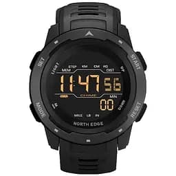 Наручний годинник чоловічий North Edge MARS Pro Black 5BAR Чорний (2666)