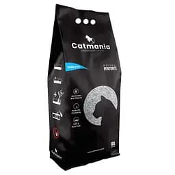 Наповнювач бентонітовий для котячого туалету Catmania білий з карбоновим ефектом 10 л 