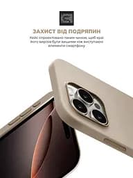 Силиконовый чехол для Apple iPhone 16 Pro Max, ICON2 Case, бежевый, противоударный, панель, защита всего корпуса, матовая поверхность Soft Touch, выступает над дисплеем, совместим с защитными стеклами и пленками, с микрофиброй, ArmorStandart (ARM79640) - мініатюра 5