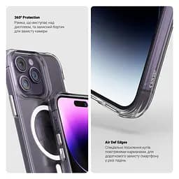 Чехол Apple iPhone 13 Pro Max, Clear MagCase, прозрачный, противоударный, магнитный, панель-накладка с поддержкой MagSafe, поддержка беспроводной зарядки MagSafe, защита всего корпуса, TPU+PC, ArmorStandart (ARM68052) - мініатюра 4