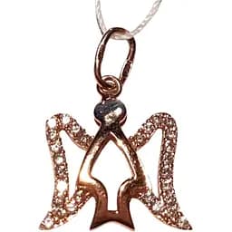 Золота підвіска Столична Ювелірна Фабрика Ангел з фіанітами. 423555