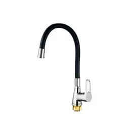 Змішувач для кухні Mixxus SOP4-045 Reflector Black з чорним силіконовим виливом (MI6487)