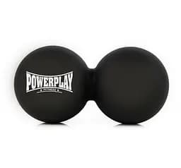 Массажный двойной мяч силиконовый PowerPlay PP-4355 Silicone Lacrosse Peanut Ball (6.4*12.7 см) Черный (PP-4355_Black)
