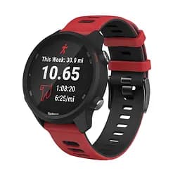 Ремінець для Samsung Galaxy Watch 4 40mm - червоно-чорний ширина кріплення 20мм силікон Watchbands Rage (W36-6WB39441171) - мініатюра 2