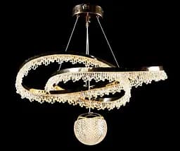 Люстра світлодіодна Splendid Ray L150/2 LED, 2 лампи, регульована висота 40-120 см, золота та біла, сучасний стиль для дому - мініатюра 3
