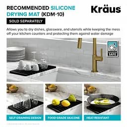Кухонна мийка Kraus Kore KWF410-33/PGM, Графит - мініатюра 8