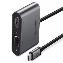 USB-хаб UGREEN USB-C to HDMI + VGA +USB 3.0 Adapter with PD (Space Gray) (UGR-50505) - мініатюра 3