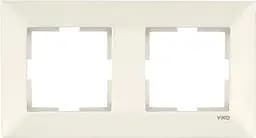 Рамка подвійна VIKO Meridian горизонтальна Кремова (90979012-WH)