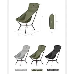 Стілець складаний ультралегкий Naturehike CNK2550JJ013 Yamami YL01 оливковий - мініатюра 5