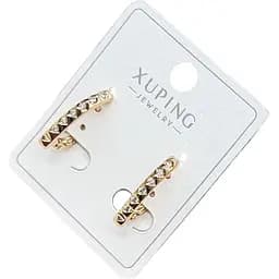 Сережки кільця Xuping доріжка з кристалами гіпоалергенне медичне золото