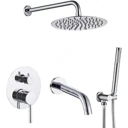 Душова система з виливом VBI Milano chrome прихованого монтажу VBI-050110CH, Хром