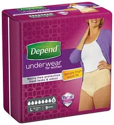 Поглинаюча спідня білизна Depend для жінок, L, 9 шт. - мініатюра 2