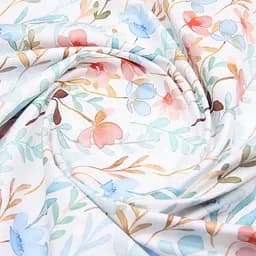 Дитяча постільна білизна в ліжечко AQUARELLE FLOWERS CS4, рожевий (FlowersAquaRedBeigeBlue_43Rosette_140) - мініатюра 8