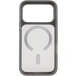 TPU+PC чохол Metal Buttons with MagSafe для Apple iPhone 17 Pro (6.3") Сірий / Grey - мініатюра 3