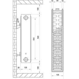 Радіатор сталевий Europroduct 22x500x700 бокове підключення EP4448 - мініатюра 2