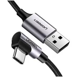 Дата кабель USB 2.0 AM to USB-C 3.0m 3A US284 90° corner black Ugreen (70255)