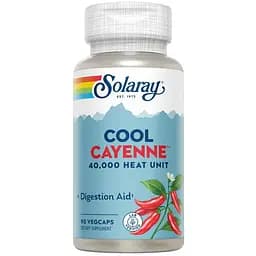Каєнський перець Solaray Cool Cayenne Pepper 40.000 HU 600 мг 90 веганських капсул