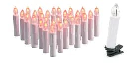 Свічки новорічні на дроті 30 LED