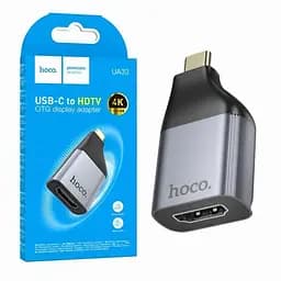 Переходник Hoco UA33 USB-C/HDMI алюминий + ABS-пластик поддержка 4K