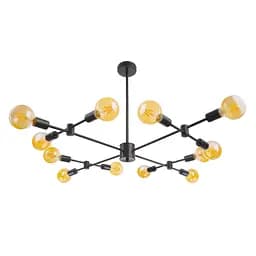 Люстра Brille потолочная лофт E27 60W BK (BR-01 615C/12)